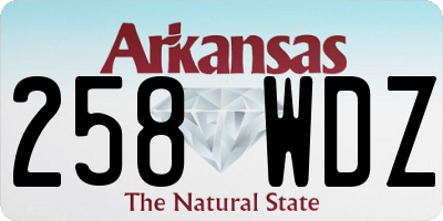AR license plate 258WDZ