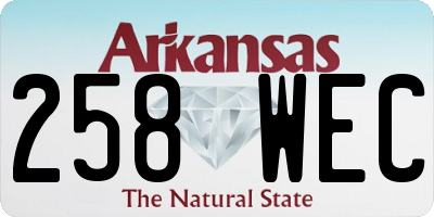 AR license plate 258WEC