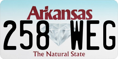 AR license plate 258WEG