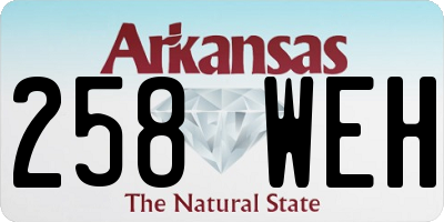 AR license plate 258WEH
