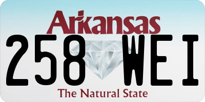 AR license plate 258WEI