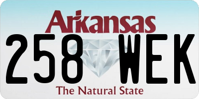 AR license plate 258WEK