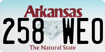AR license plate 258WEO