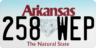 AR license plate 258WEP