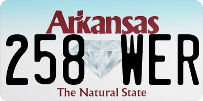 AR license plate 258WER