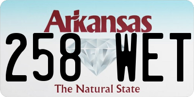 AR license plate 258WET