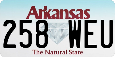 AR license plate 258WEU
