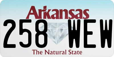 AR license plate 258WEW