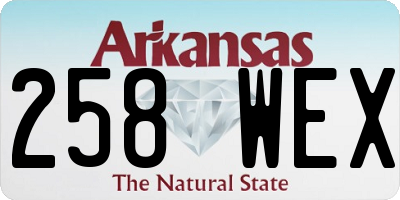 AR license plate 258WEX
