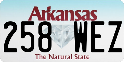 AR license plate 258WEZ