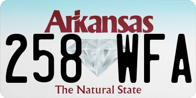 AR license plate 258WFA
