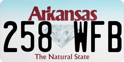 AR license plate 258WFB