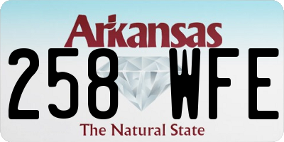 AR license plate 258WFE
