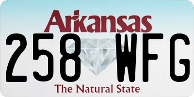 AR license plate 258WFG
