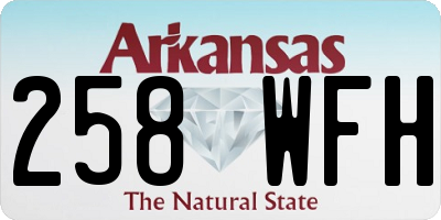 AR license plate 258WFH