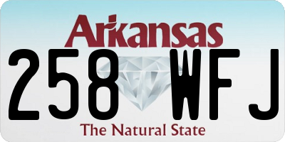 AR license plate 258WFJ
