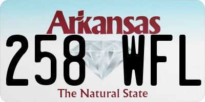 AR license plate 258WFL