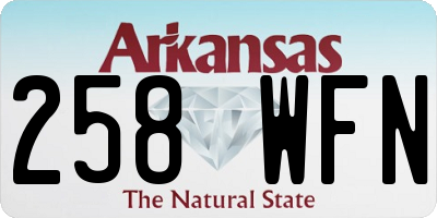 AR license plate 258WFN