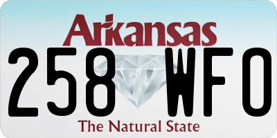 AR license plate 258WFO