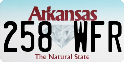 AR license plate 258WFR
