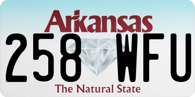 AR license plate 258WFU