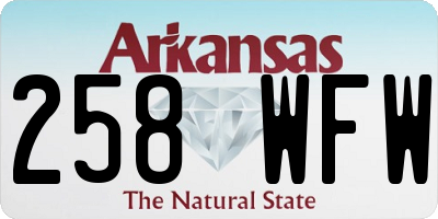 AR license plate 258WFW