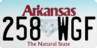 AR license plate 258WGF