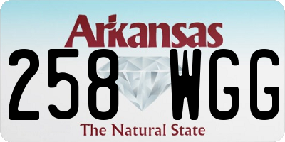 AR license plate 258WGG