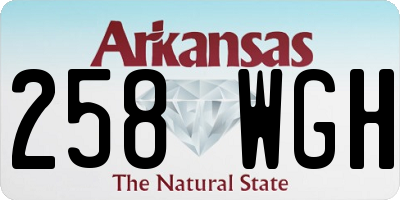 AR license plate 258WGH