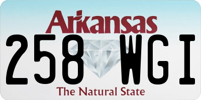 AR license plate 258WGI