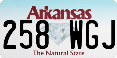 AR license plate 258WGJ