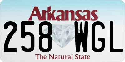 AR license plate 258WGL