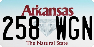 AR license plate 258WGN