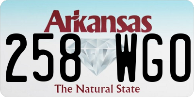 AR license plate 258WGO