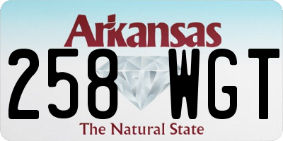 AR license plate 258WGT