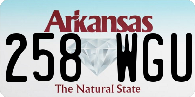 AR license plate 258WGU