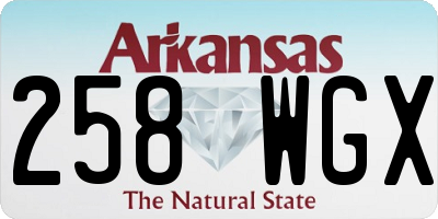 AR license plate 258WGX