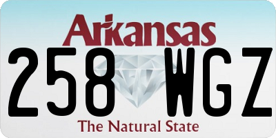 AR license plate 258WGZ