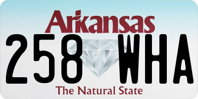 AR license plate 258WHA