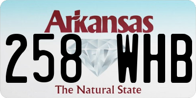 AR license plate 258WHB