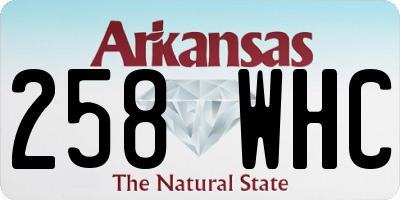 AR license plate 258WHC