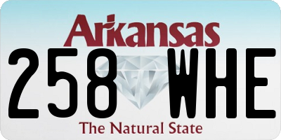 AR license plate 258WHE