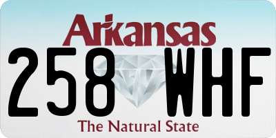 AR license plate 258WHF