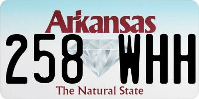 AR license plate 258WHH
