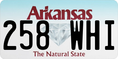 AR license plate 258WHI