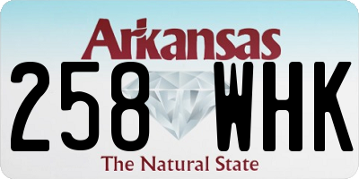 AR license plate 258WHK