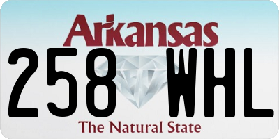 AR license plate 258WHL