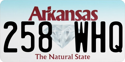 AR license plate 258WHQ