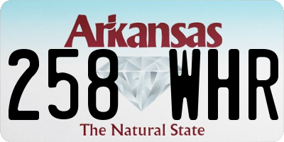 AR license plate 258WHR