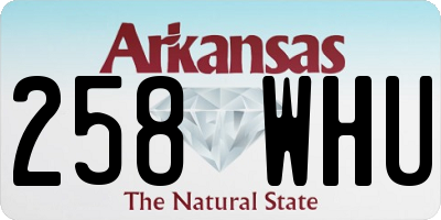 AR license plate 258WHU